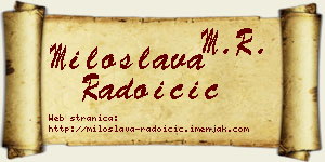 Miloslava Radoičić vizit kartica